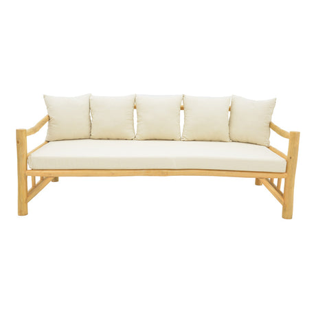 Canapea de gradina Roziana Boho, Natural, 210x100x80 cm