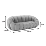 Canapea cu funcție Embrace, Țesătură bouclé, Bej - Roz, 180x105x65 cm - Bej