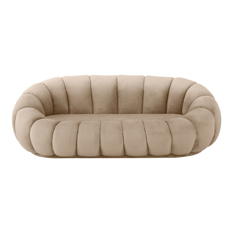 Canapea Embrace cu funcție, Catifea, Bej, 180x105x65 cm