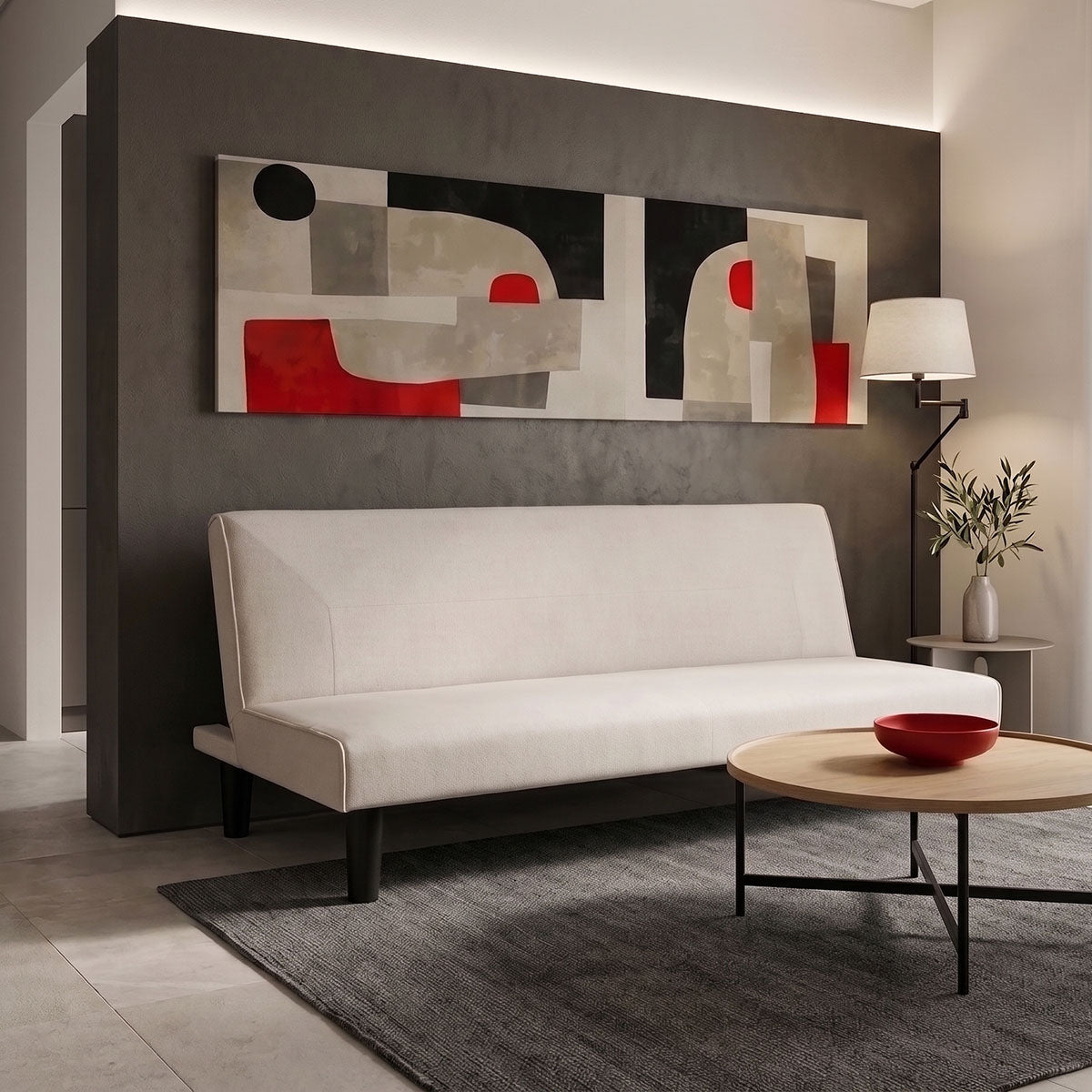 Canapea extensibilă 3 locuri Kedran, Diverse culori, 166x76x70 cm - Bej | SKU: 035-000117 | Canapea extensibilă 3 locuri Kedran, 166x76x70 cm, varianta Bej, produs pentru amenajarea locuinței, disponibil online în România la CasaMob