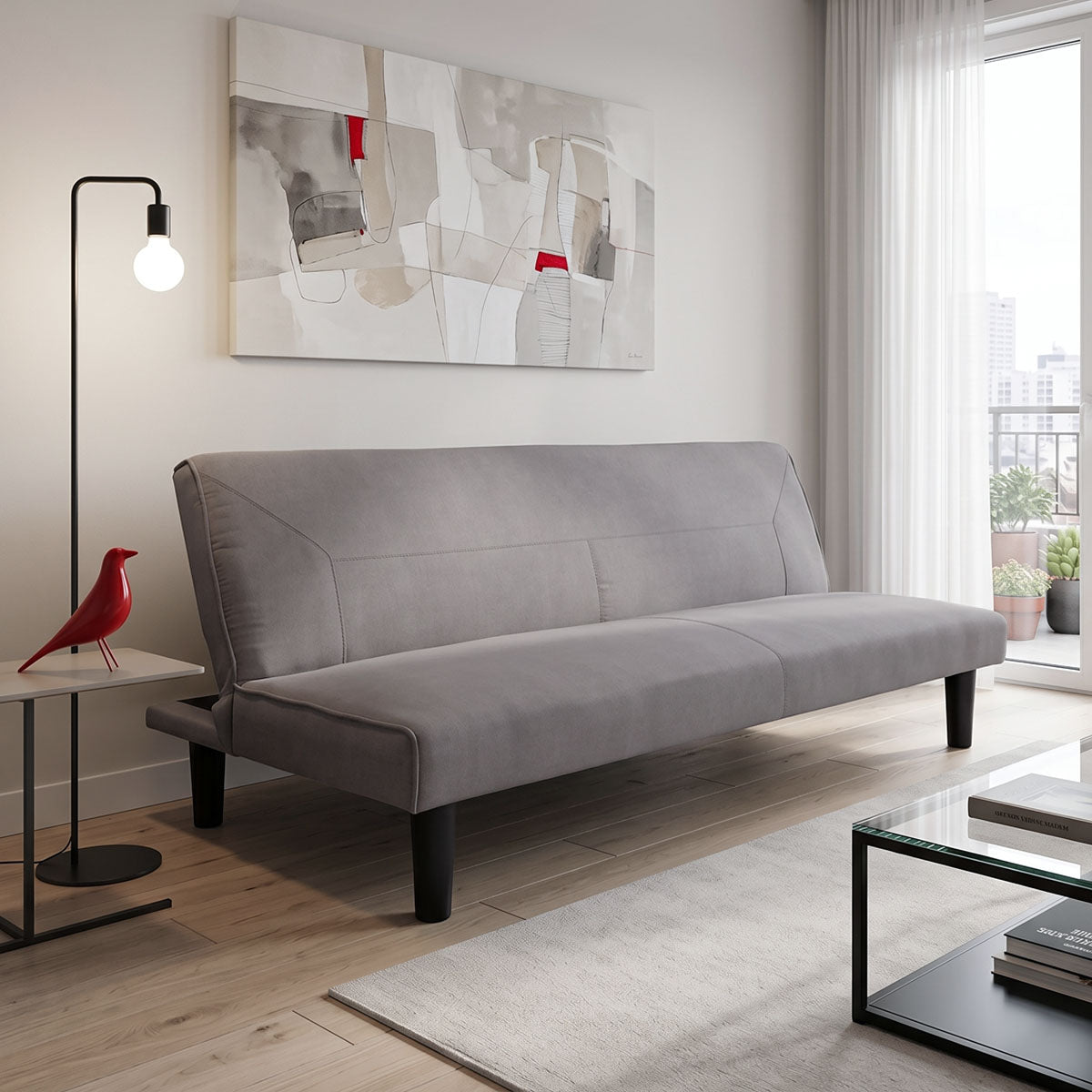 Canapea extensibilă 3 locuri Kedran, Diverse culori, 166x76x70 cm - Gri | SKU: 035-000118 | Canapea extensibilă 3 locuri Kedran, 166x76x70 cm, varianta Gri, produs pentru amenajarea locuinței, disponibil online în România la CasaMob