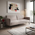 Bej - Gri | SKU: 035-000119 | Canapea extensibilă 3 locuri Veluto, catifea, 197x85x83 cm, varianta Bej - Gri, produs pentru amenajarea locuinței, disponibil online în România la CasaMob