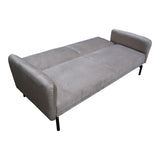Canapea extensibilă 3 locuri Veluto, catifea, Diverse culori, 197x85x83 cm - Bej - Gri | SKU: 035-000119 | Canapea extensibilă 3 locuri Veluto, catifea, 197x85x83 cm, varianta Bej - Gri, produs pentru amenajarea locuinței, disponibil online în România la CasaMob