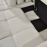 Canapea extensibilă Belda, colț reversibil, cu depozitare, Diverse culori, 246x138x82 cm - Crem | SKU: 389-000017 | Canapea extensibilă Belda, colț reversibil, cu depozitare, 246x138x82 cm, varianta Crem, produs pentru amenajarea locuinței, disponibil online în România la CasaMob