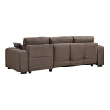 Canapea extensibilă Belda, colț reversibil, cu depozitare, Diverse culori, 246x138x82 cm - Maro | SKU: 389-000018 | Canapea extensibilă Belda, colț reversibil, cu depozitare, 246x138x82 cm, varianta Maro, produs pentru amenajarea locuinței, disponibil online în România la CasaMob