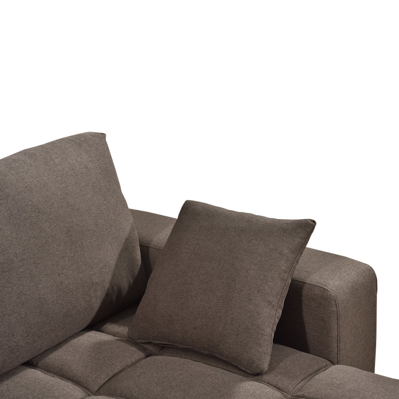 Canapea extensibilă Belda, colț reversibil, cu depozitare, Diverse culori, 246x138x82 cm - Maro | SKU: 389-000018 | Canapea extensibilă Belda, colț reversibil, cu depozitare, 246x138x82 cm, varianta Maro, produs pentru amenajarea locuinței, disponibil online în România la CasaMob