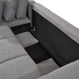 Canapea extensibilă Belda, colț reversibil, cu depozitare, Diverse culori, 246x138x82 cm - Gri | SKU: 389-000019 | Canapea extensibilă Belda, colț reversibil, cu depozitare, 246x138x82 cm, varianta Gri, produs pentru amenajarea locuinței, disponibil online în România la CasaMob