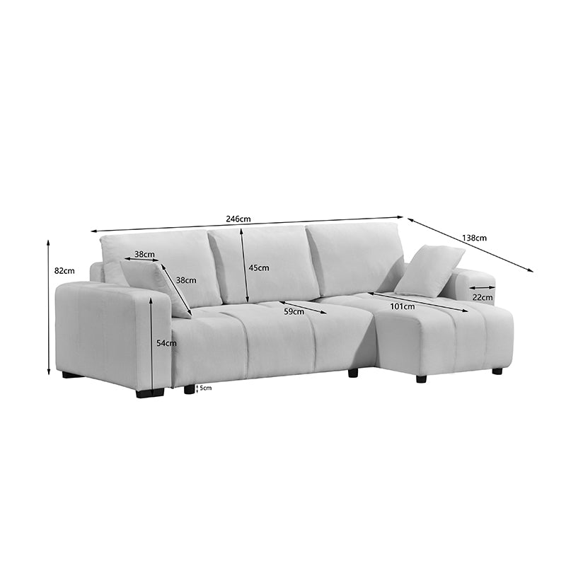 Canapea extensibilă Belda, colț reversibil, cu depozitare, Diverse culori, 246x138x82 cm - Gri | SKU: 389-000019 | Canapea extensibilă Belda, colț reversibil, cu depozitare, 246x138x82 cm, varianta Gri, produs pentru amenajarea locuinței, disponibil online în România la CasaMob