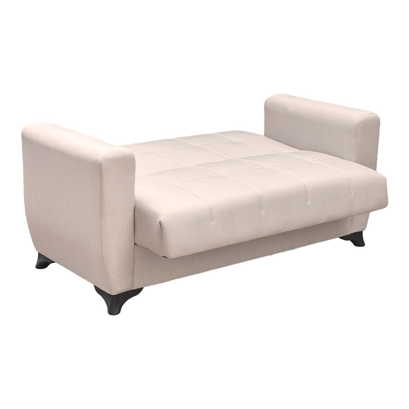 Bej | SKU: 438-000017 | Canapea extensibilă Modesto, 2 locuri, cu spațiu de depozitare, Stofă, 155x84x83 cm, varianta Bej, produs pentru amenajarea locuinței, disponibil online în România la CasaMob