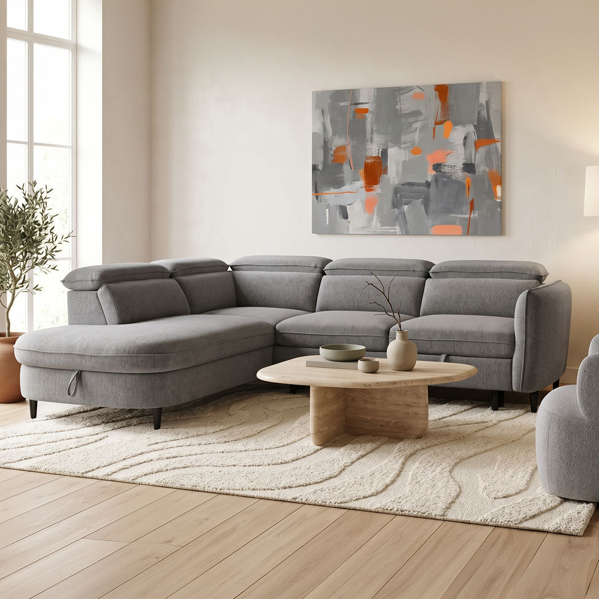 Canapea extensibilă Napia, colț dreapta, Diverse culori, 249x210x98 cm - Antracit | SKU: 371-000038 | Canapea extensibilă Napia, colț dreapta, 249x210x98 cm, varianta Antracit, produs pentru amenajarea locuinței, disponibil online în România la CasaMob