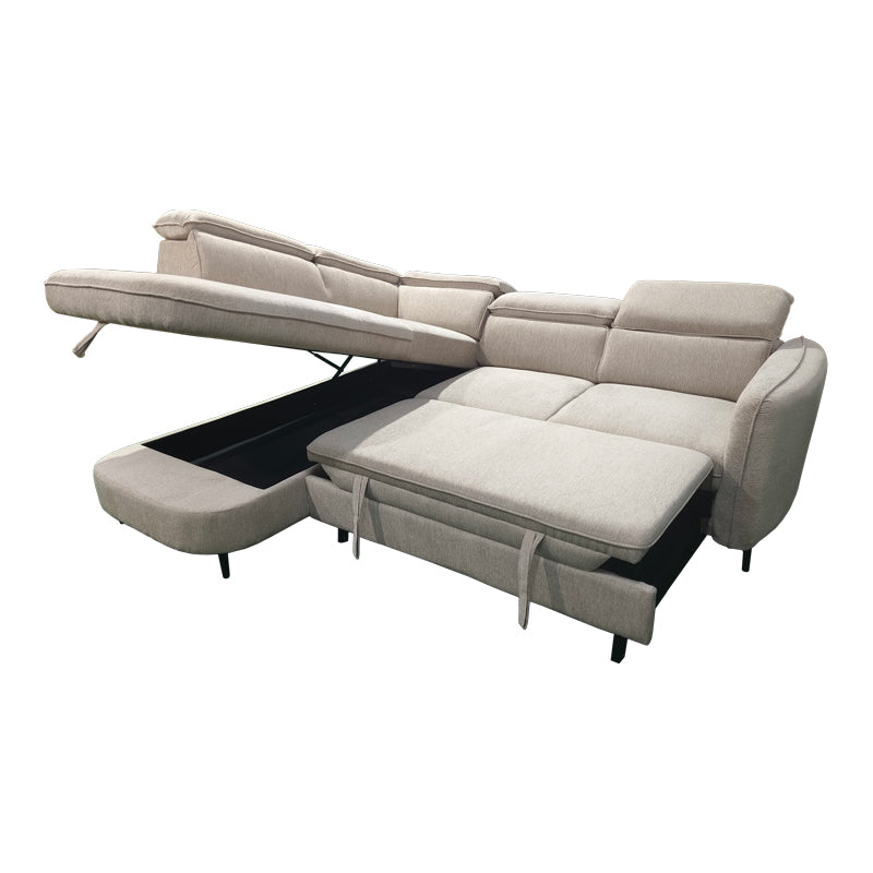 Canapea extensibilă Napia, colț dreapta, Diverse culori, 249x210x98 cm - Bej | SKU: 371-000040 | Canapea extensibilă Napia, colț dreapta, 249x210x98 cm, varianta Bej, produs pentru amenajarea locuinței, disponibil online în România la CasaMob