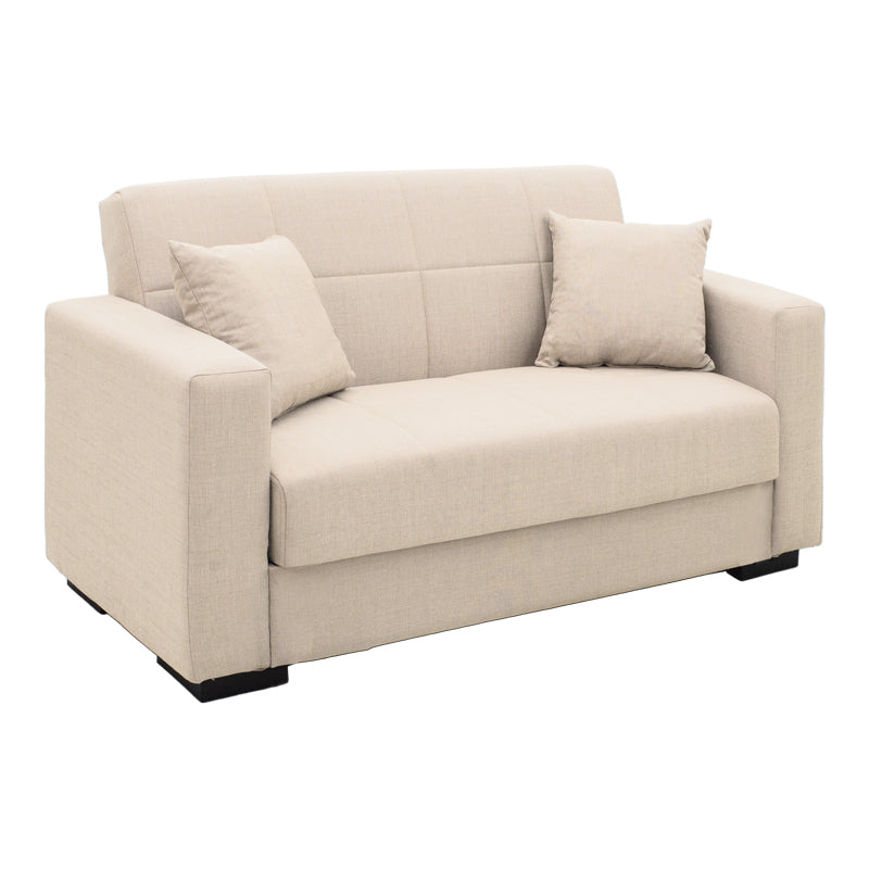 Bej | SKU: 438-000009 | Canapea extensibilă Vox, 2 locuri, cu spațiu de depozitare, Stofă, 150x84x83 cm, varianta Bej, produs pentru amenajarea locuinței, disponibil online în România la CasaMob