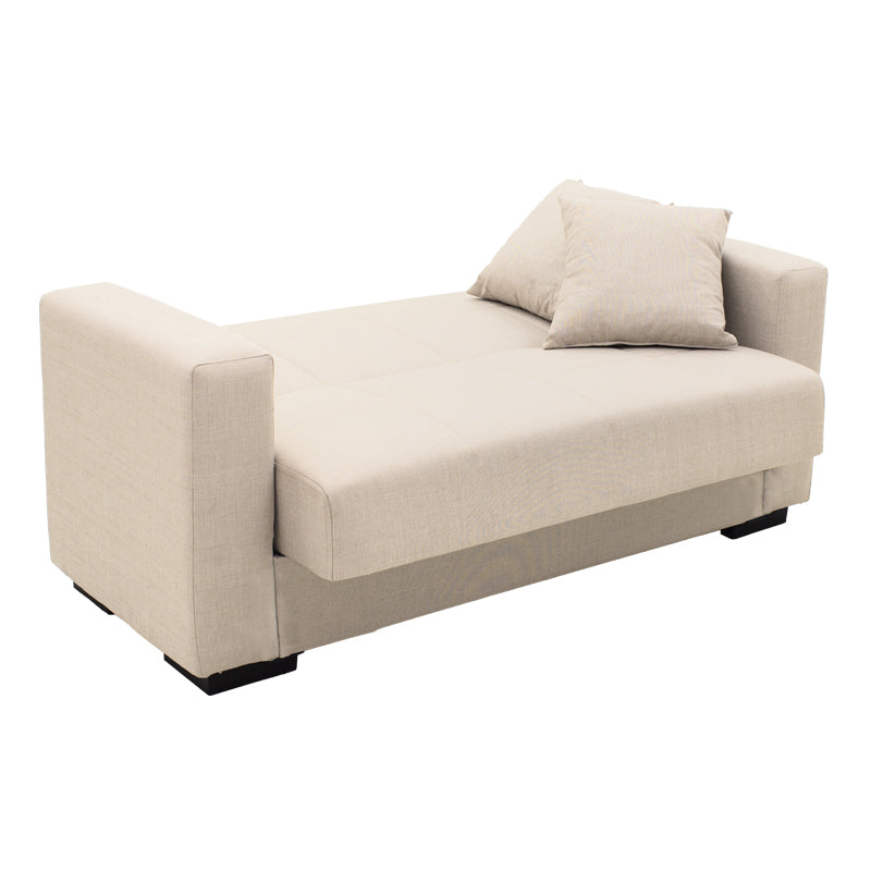 Bej | SKU: 438-000009 | Canapea extensibilă Vox, 2 locuri, cu spațiu de depozitare, Stofă, 150x84x83 cm, varianta Bej, produs pentru amenajarea locuinței, disponibil online în România la CasaMob