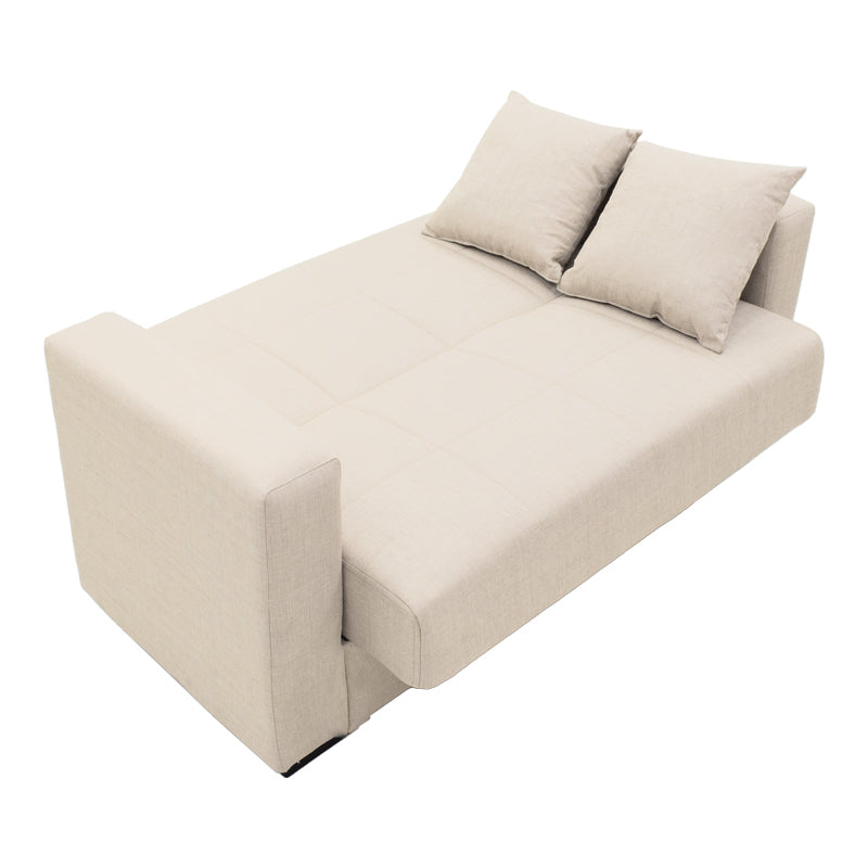 Bej | SKU: 438-000009 | Canapea extensibilă Vox, 2 locuri, cu spațiu de depozitare, Stofă, 150x84x83 cm, varianta Bej, produs pentru amenajarea locuinței, disponibil online în România la CasaMob