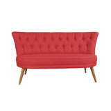 Canapea Fixa cu 2 Locuri Richland Loveseat, 140x71x80 cm - Rosu