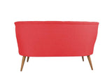 Canapea Fixa cu 2 Locuri Richland Loveseat, 140x71x80 cm - Rosu