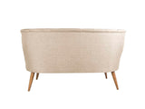 Canapea Fixa cu 2 Locuri Richland Loveseat, 140x71x80 cm - Crem