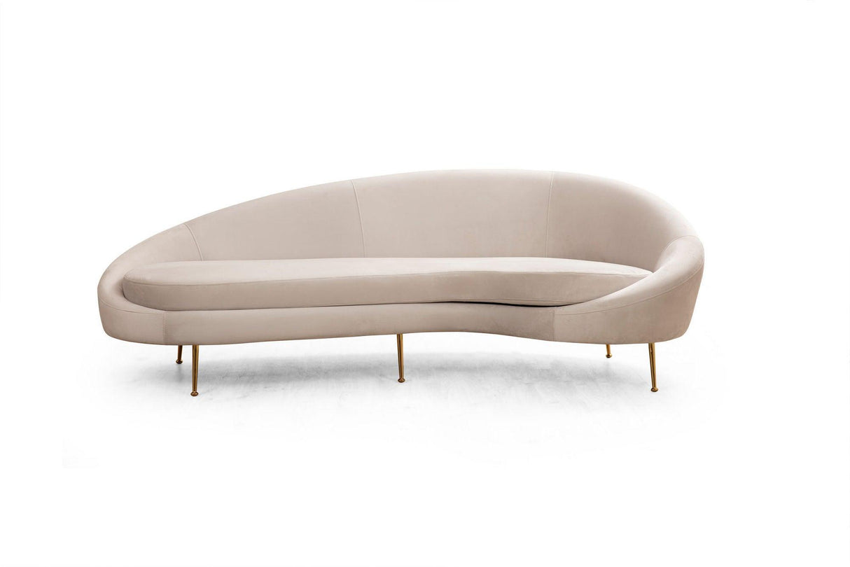Canapea Fixa cu 3 locuri Eses Stanga - Dreapta, Bej, 255x85x120 cm - Bej - Dreapta
