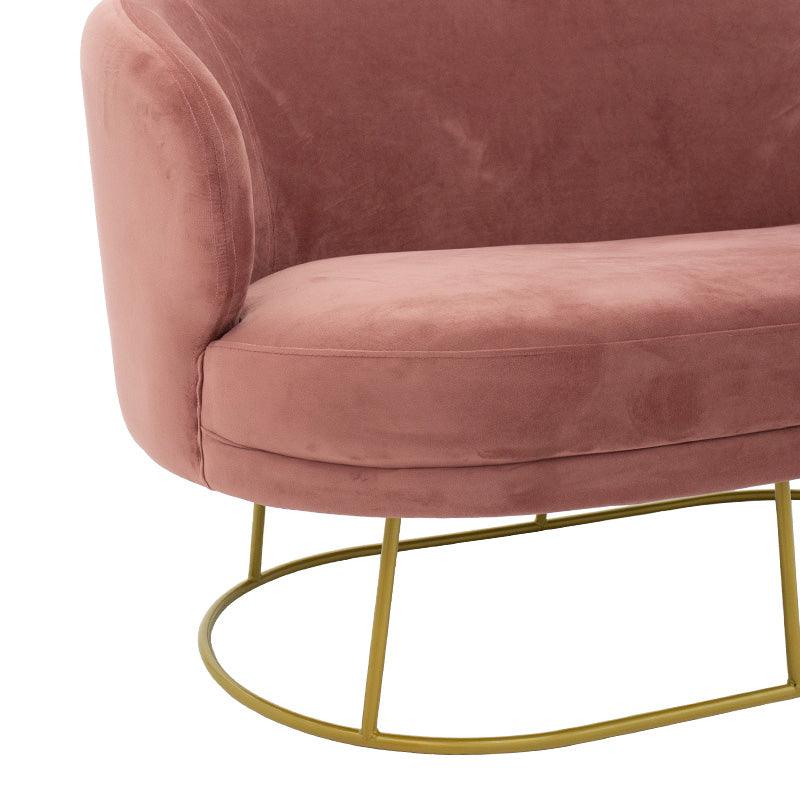 Canapea Gloria 2 Locuri Rozaliu, Roz, 132x82x83 cm