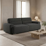 Canapea Harmonious, Stofa teddy, Antracit, 224x92x81 cm
