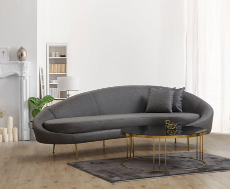 Canapea Lux KafKef 4 Locuri, Gri inchis, 255x85x120 cm