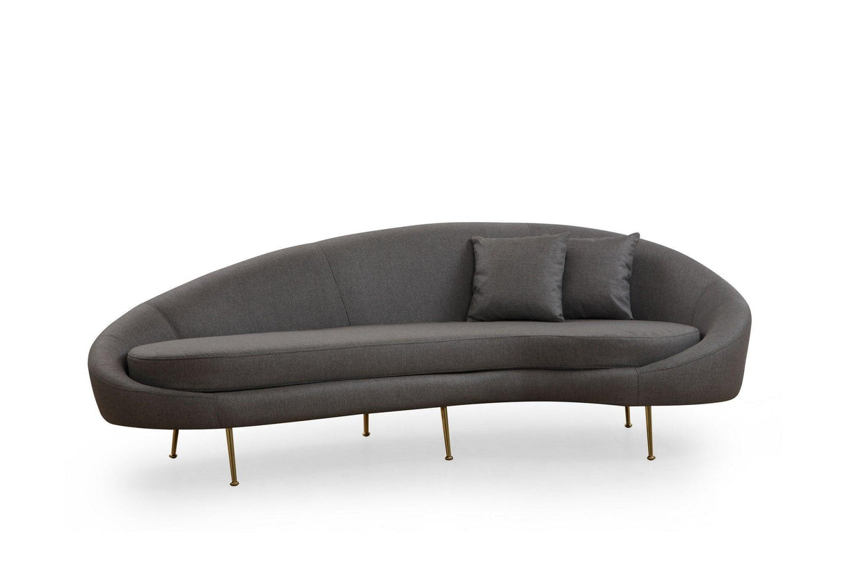 Canapea Lux KafKef 4 Locuri, Gri inchis, 255x85x120 cm