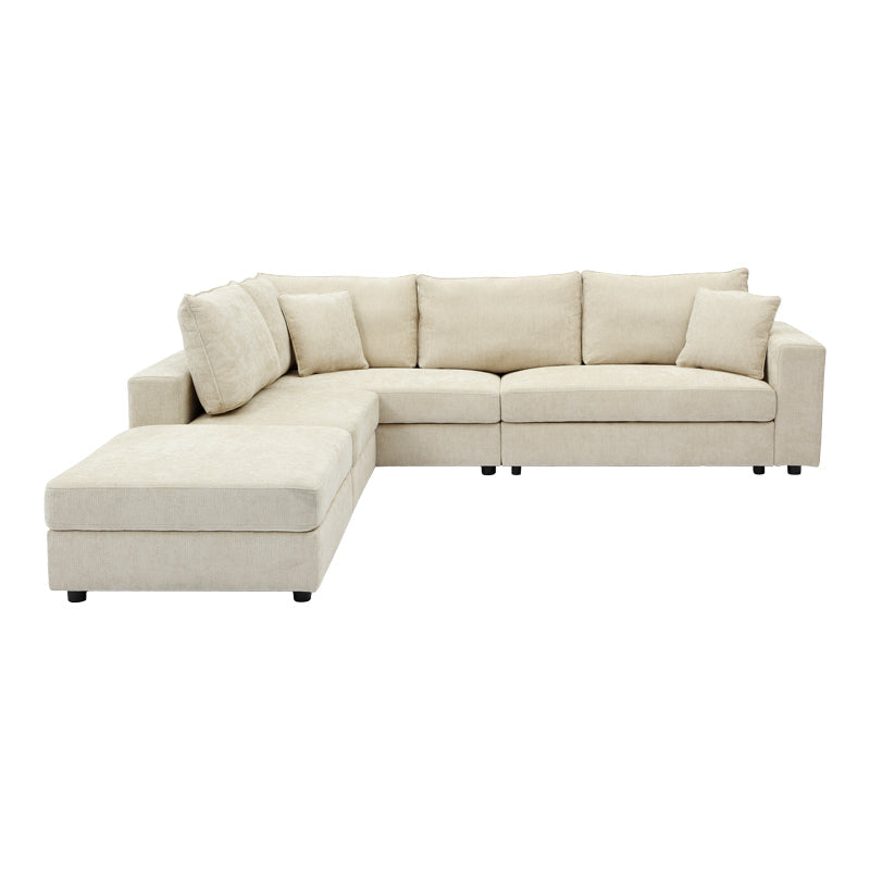 Canapea Navaro, Stofa, 281x256x85 cm - Bej