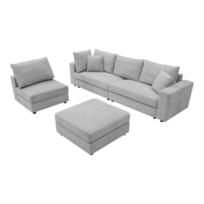 Canapea Navaro, Stofa, 281x256x85 cm - Gri