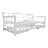 Canapea-Pat cu functie dubla Remmie, metal, Alb - Negru, 90x190 cm - Canapea-Pat cu functie dubla Remmie, metal, Alb - Negru, 90x190 cm - 386-000007