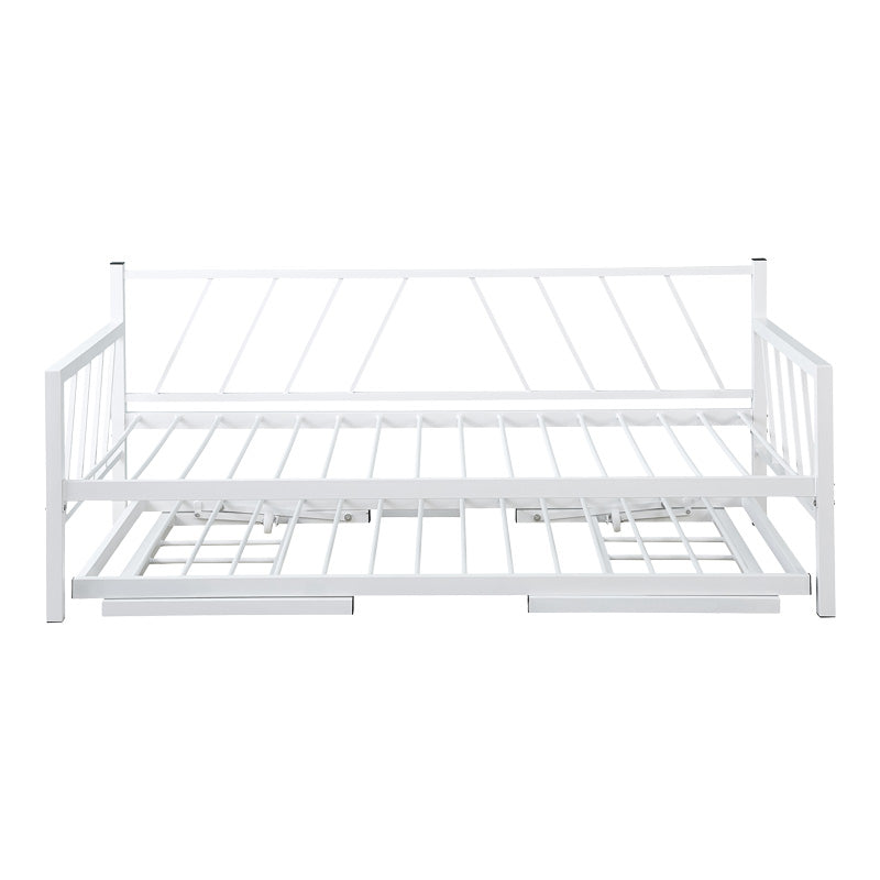 Canapea-Pat cu functie dubla Remmie, metal, Alb - Negru, 90x190 cm - Alb