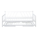 Canapea-Pat cu functie dubla Remmie, metal, Alb - Negru, 90x190 cm - Alb