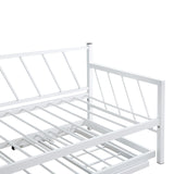 Canapea-Pat cu functie dubla Remmie, metal, Alb - Negru, 90x190 cm - Alb
