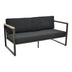 Canapea Aurelio, Metal, 3 locuri, 192x74x63 cm - 404-000023