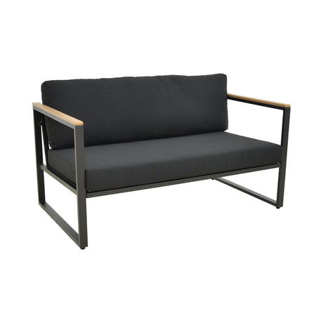 Canapea Two-seater sofa Aurelio, Negru, 130x74x63 cm