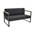 Canapea Two-seater sofa Aurelio, Negru, 130x74x63 cm