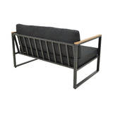 Canapea Two-seater sofa Aurelio, Negru, 130x74x63 cm