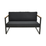 Canapea Two-seater sofa Aurelio, Negru, 130x74x63 cm