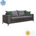 Canapea Verona 3 locuri, perne Latte, Bej - Gri, 225x93x100 cm