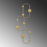 Cuier de perete metalic, 5x28x70 cm - Auriu