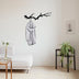 Decoratiune De Perete Metal Cârlig de perete metalic Ramura, Negru, 22x0.2x87 cm