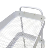 Carucior 3 Niveluri Nedea, Metal, Alb - Negru, 41x30x77 cm - Alb