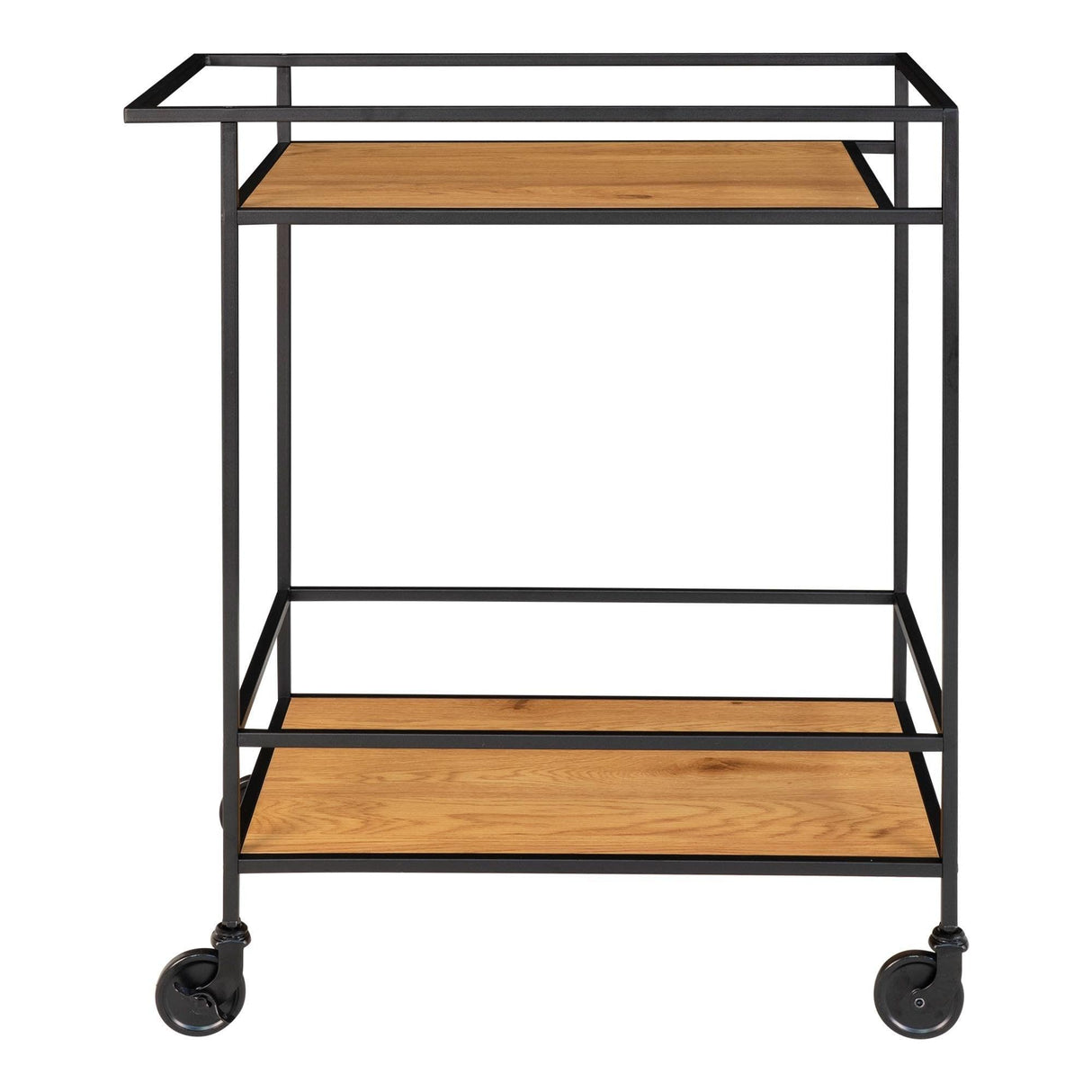 Cărucior servire, Natural - Negru, 40x79x68 cm - Natural