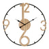 Ceas de perete Broda metal, neagra, 50x50 cm