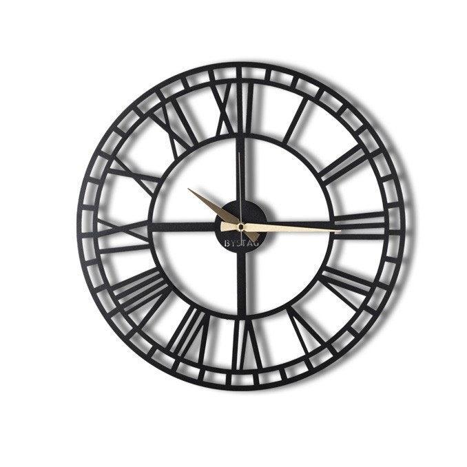 Ceas de perete Classic XL, Negru, 70x70 cm
