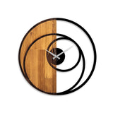 Ceas de perete decorativ din lemn Circle, Nuc, 56x56 cm