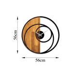 Ceas de perete decorativ din lemn Circle, Nuc, 56x56 cm