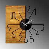 Ceas de perete din lemn Sunny, Nuc, 58x58 cm
