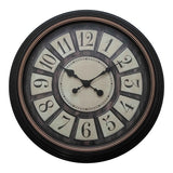 Ceas de perete Docto, antica neagra, D56x5 cm