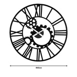 Ceas de perete Grana metal, neagra, 60x60 cm