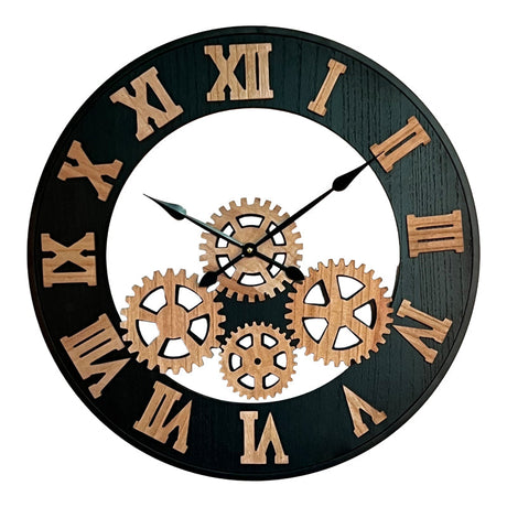 Ceas de perete Graniz metal, neagra, 60x60 cm